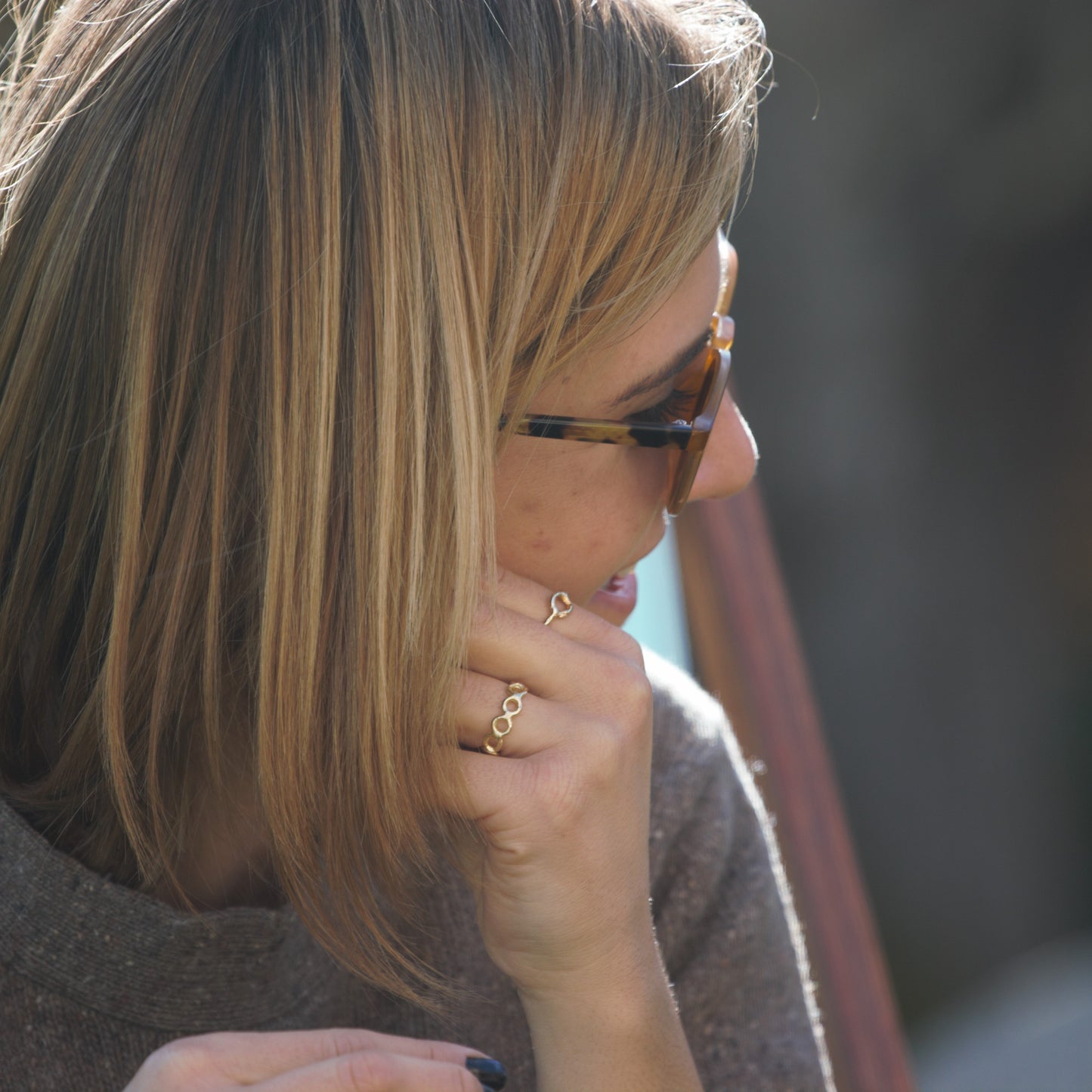 Anillo Cambodja de plata chapada en oro