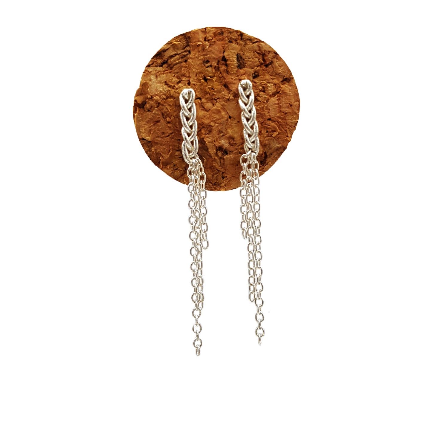 Pendientes Trenzas de plata