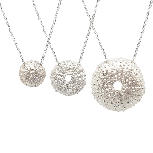 Collares de Erizos de mar plata