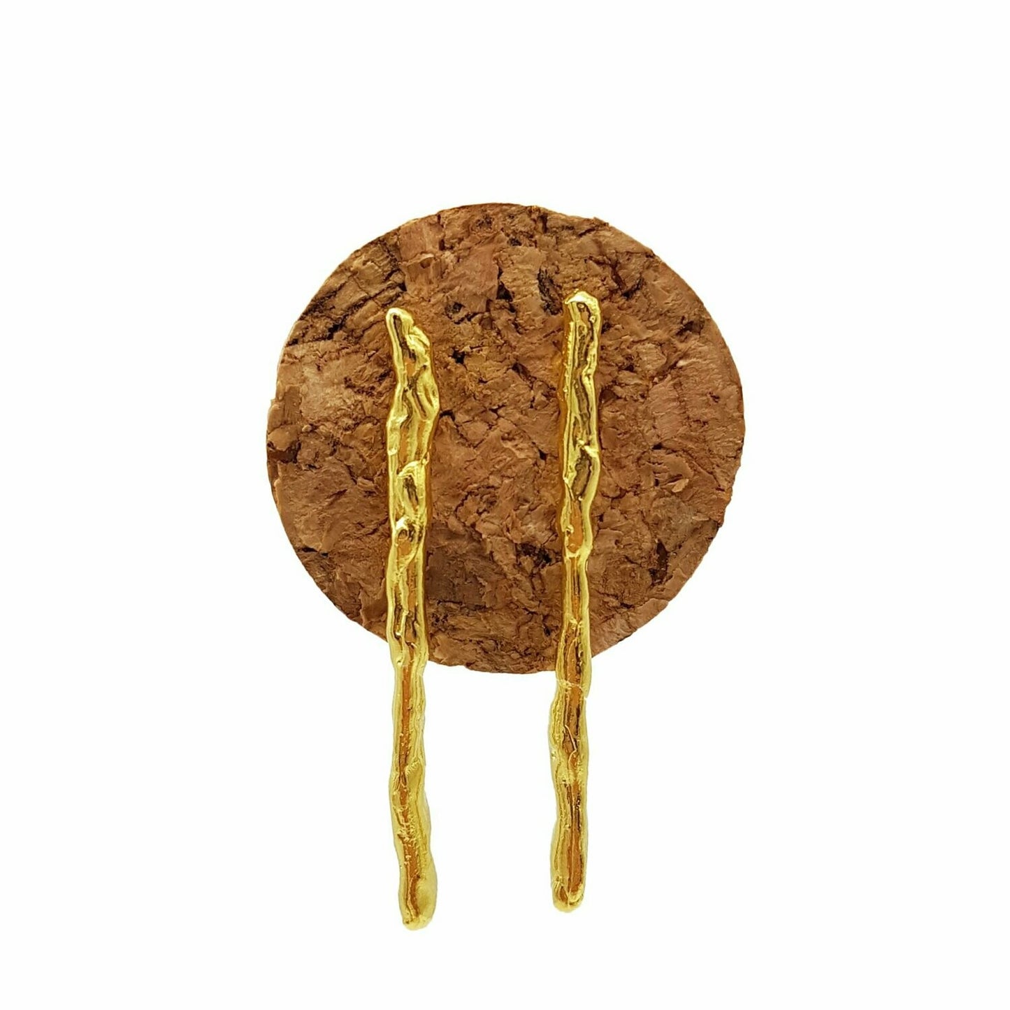 Pendientes Pals de plata chapada en oro de 18k