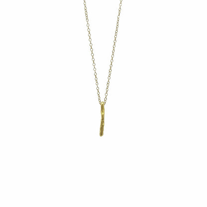 Collar Pals vertical plata chapada en oro de 18k
