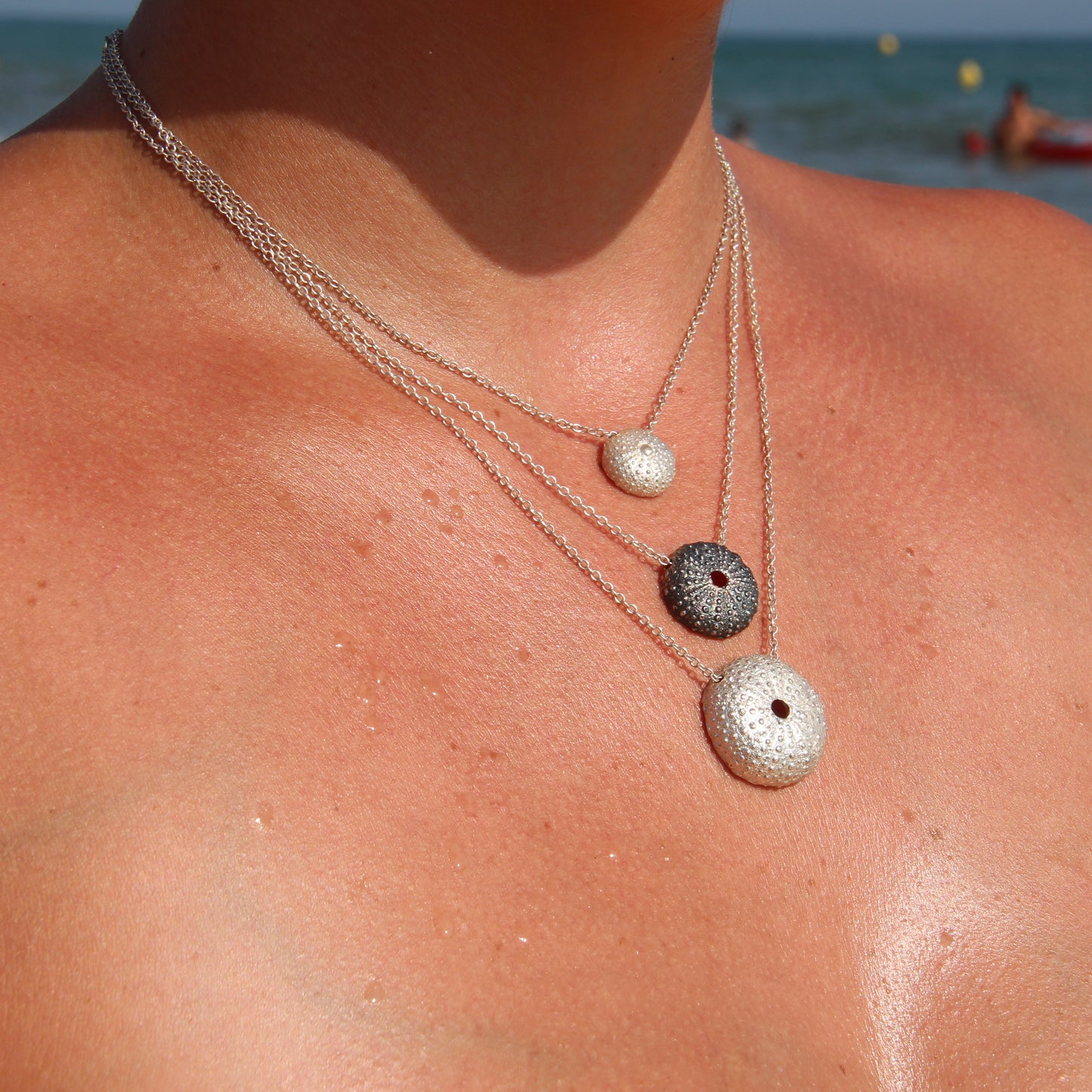Collares de Erizos de mar plata