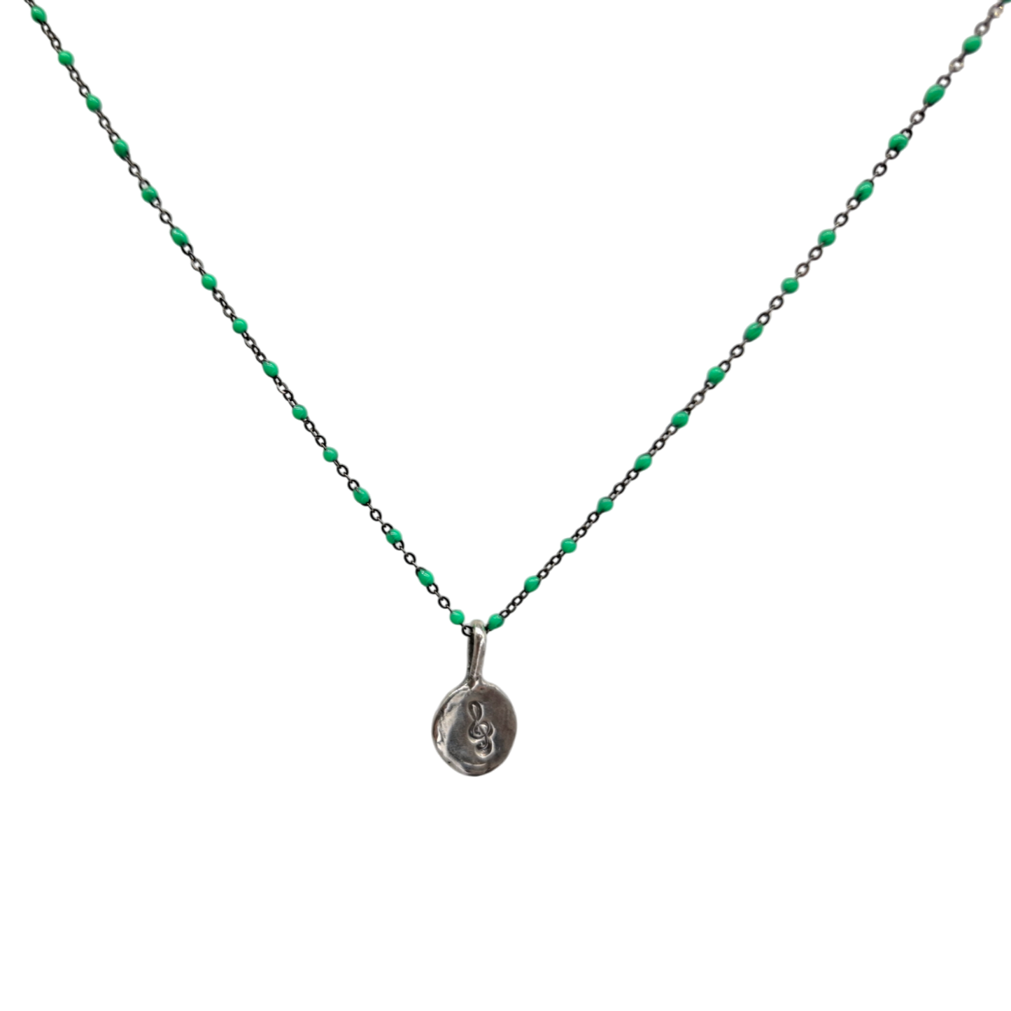 Collar Amuleto de plata oxidada