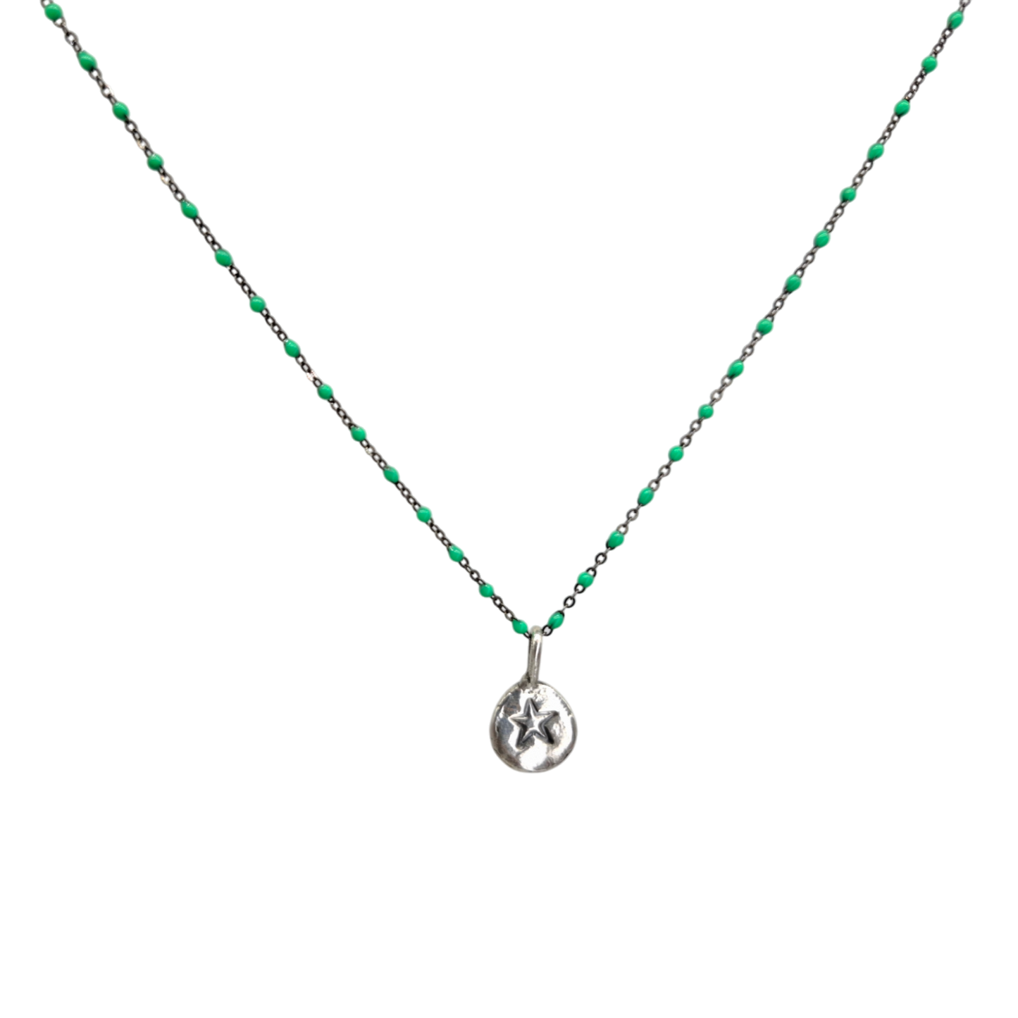 Collar Amuleto de plata oxidada