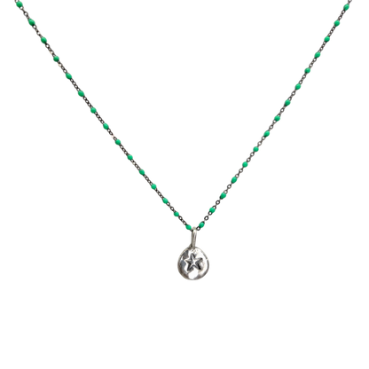 Collar Amuleto de plata oxidada