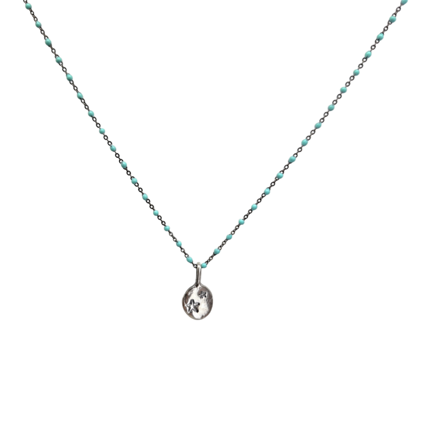 Collar Amuleto de plata oxidada