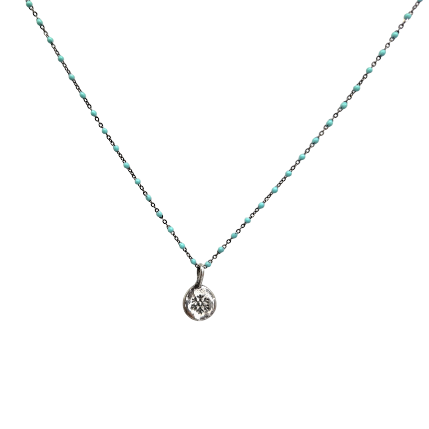 Collar Amuleto de plata oxidada