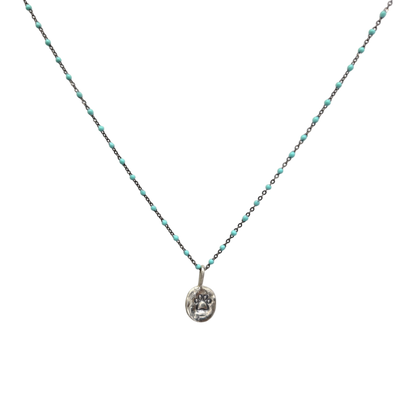 Collar Amuleto de plata oxidada