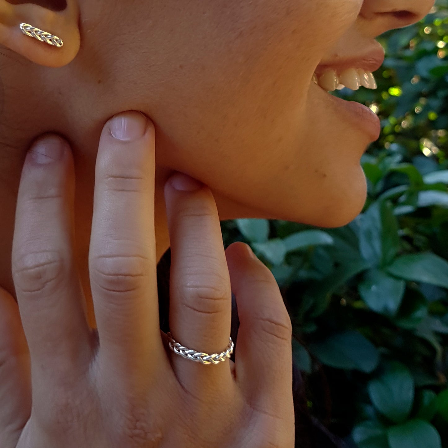 Pendientes Trenzas de plata