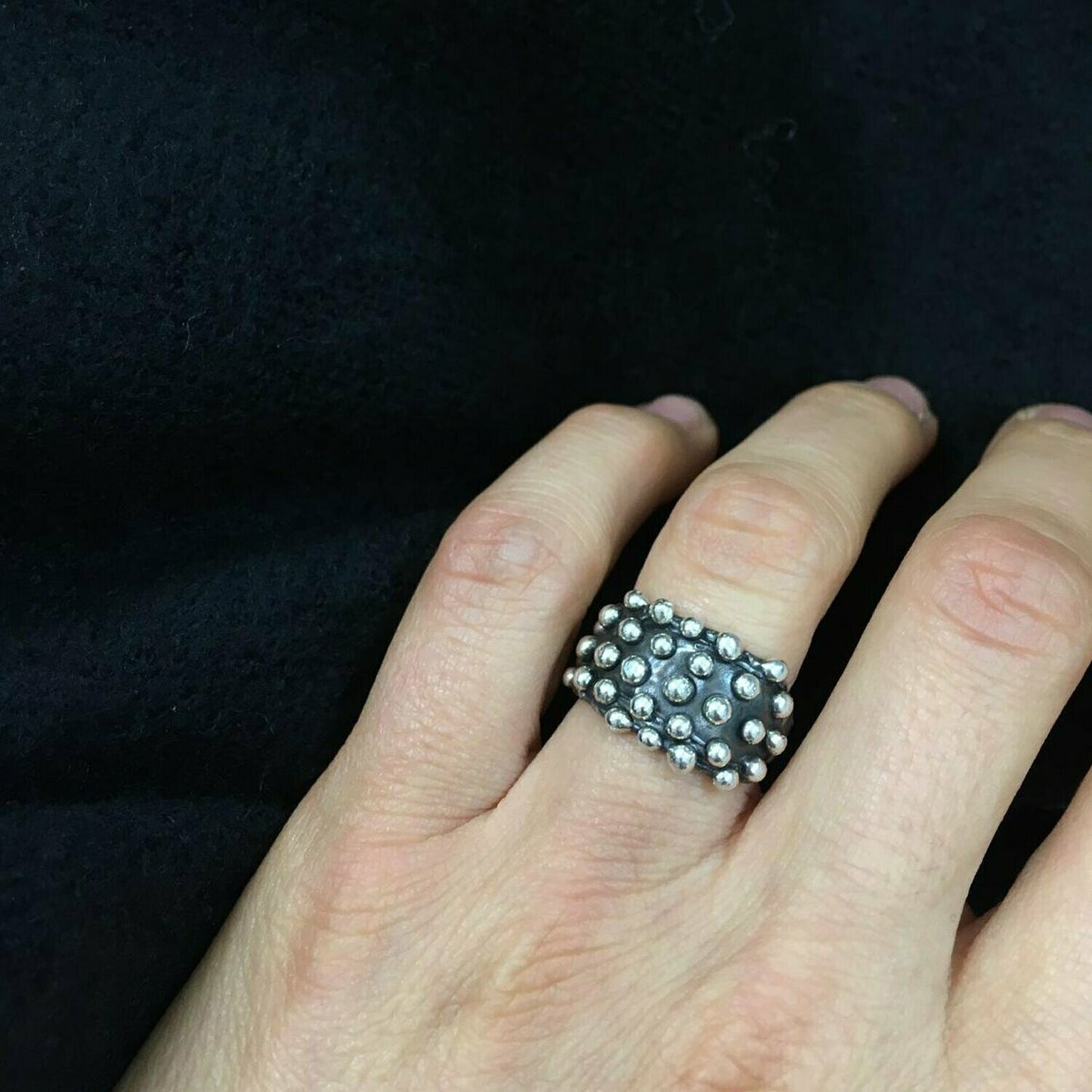 Anillo Constelaciones de plata oxidada