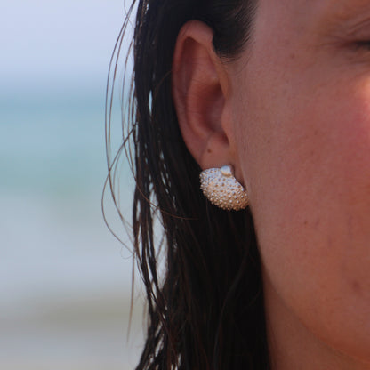 Pendientes Erizos de mar partidos de plata