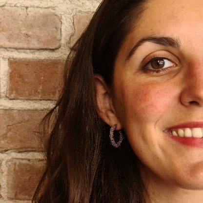 Aros Burbujas completas de plata oxidada