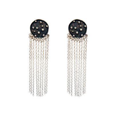 Pendientes Constelaciones botón Maxi de plata