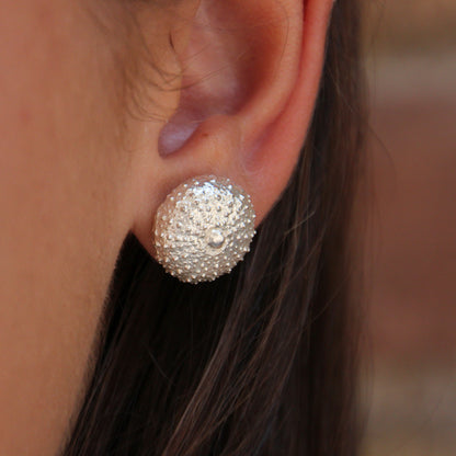 Pendientes Erizos de mar de plata