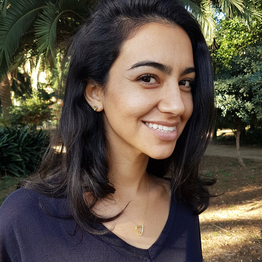 Pendientes Triángulo de plata chapada en oro