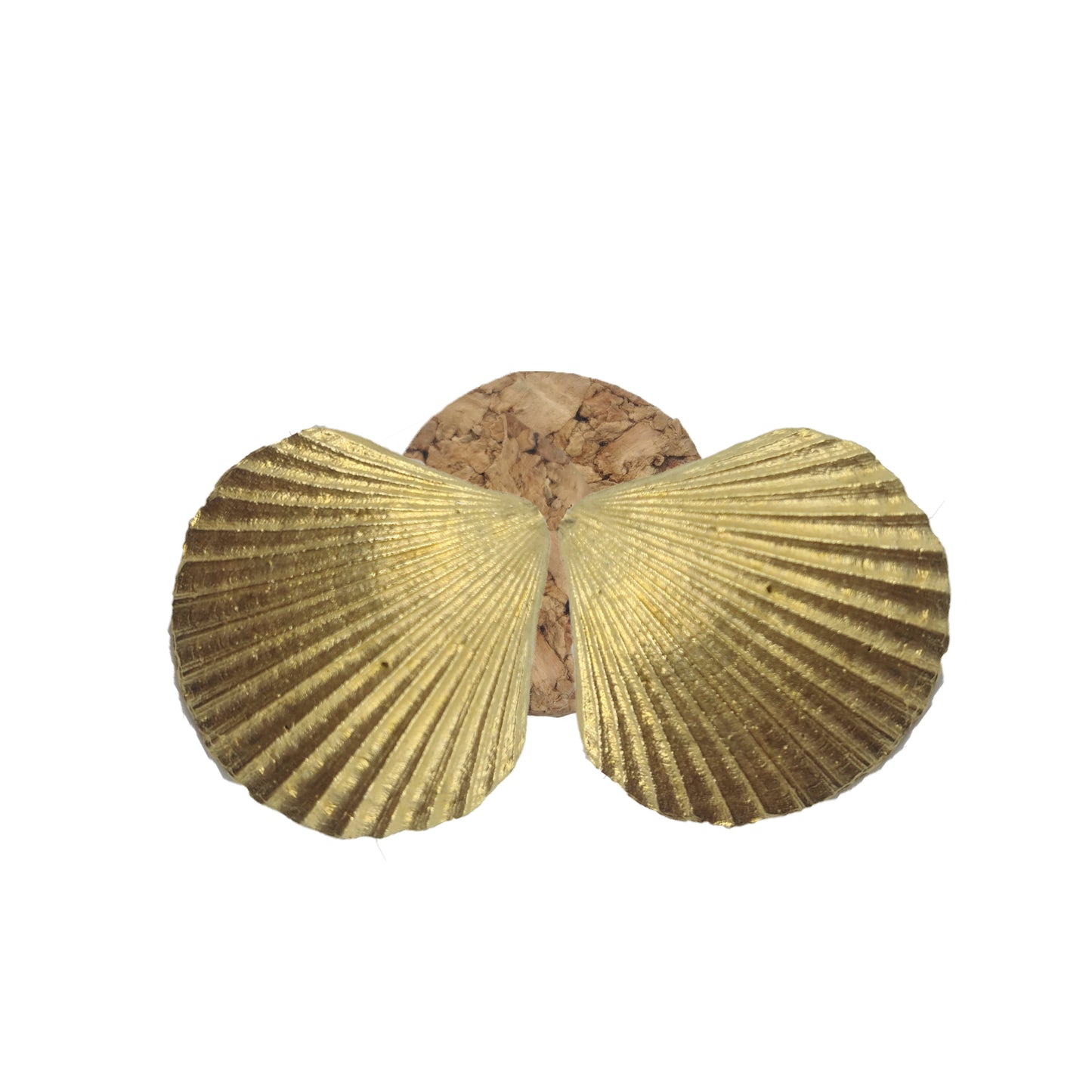 Pendientes Conchas de plata chapada en oro 18K