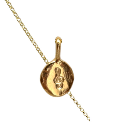 Collar Amuleto de plata chapada en oro