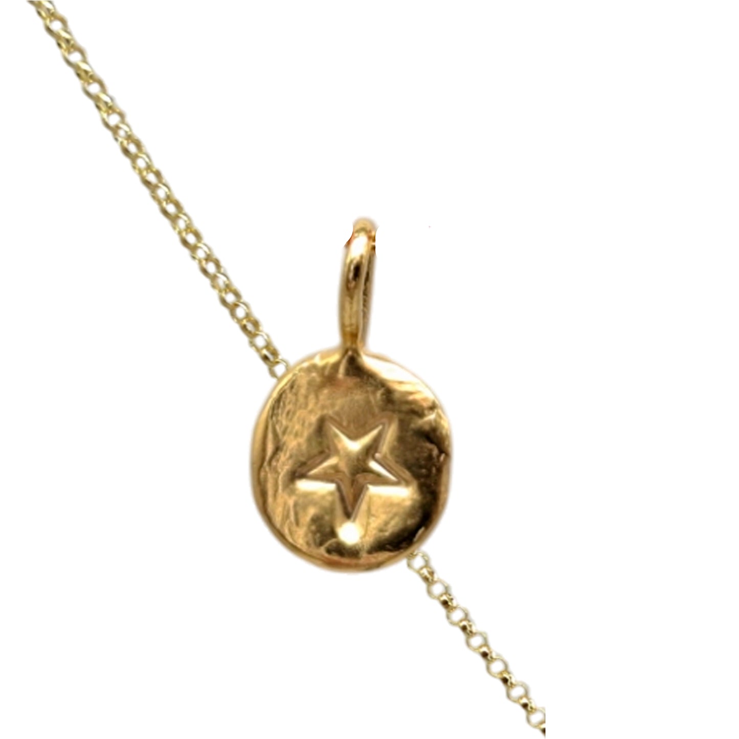 Collar Amuleto de plata chapada en oro