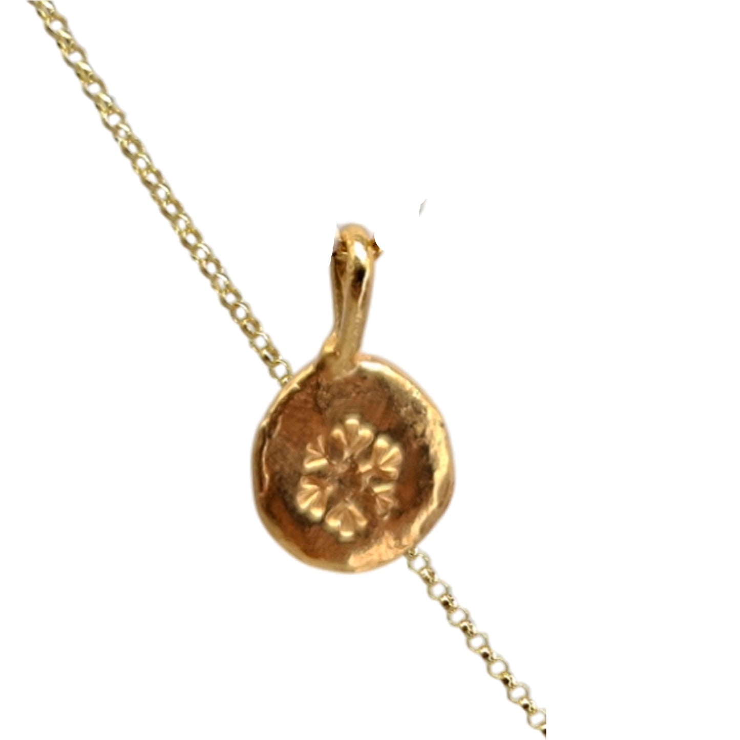 Collar Amuleto de plata chapada en oro