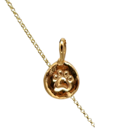 Collar Amuleto de plata chapada en oro