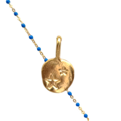 Collar Amuleto de plata chapada en oro