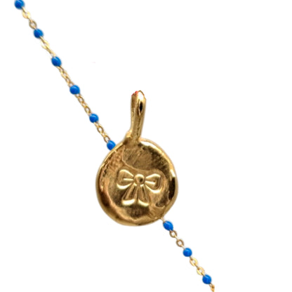 Collar Amuleto de plata chapada en oro