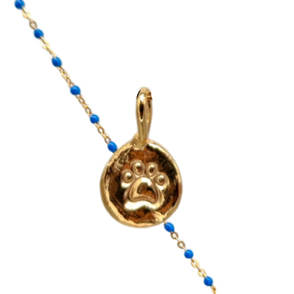 Collar Amuleto de plata chapada en oro