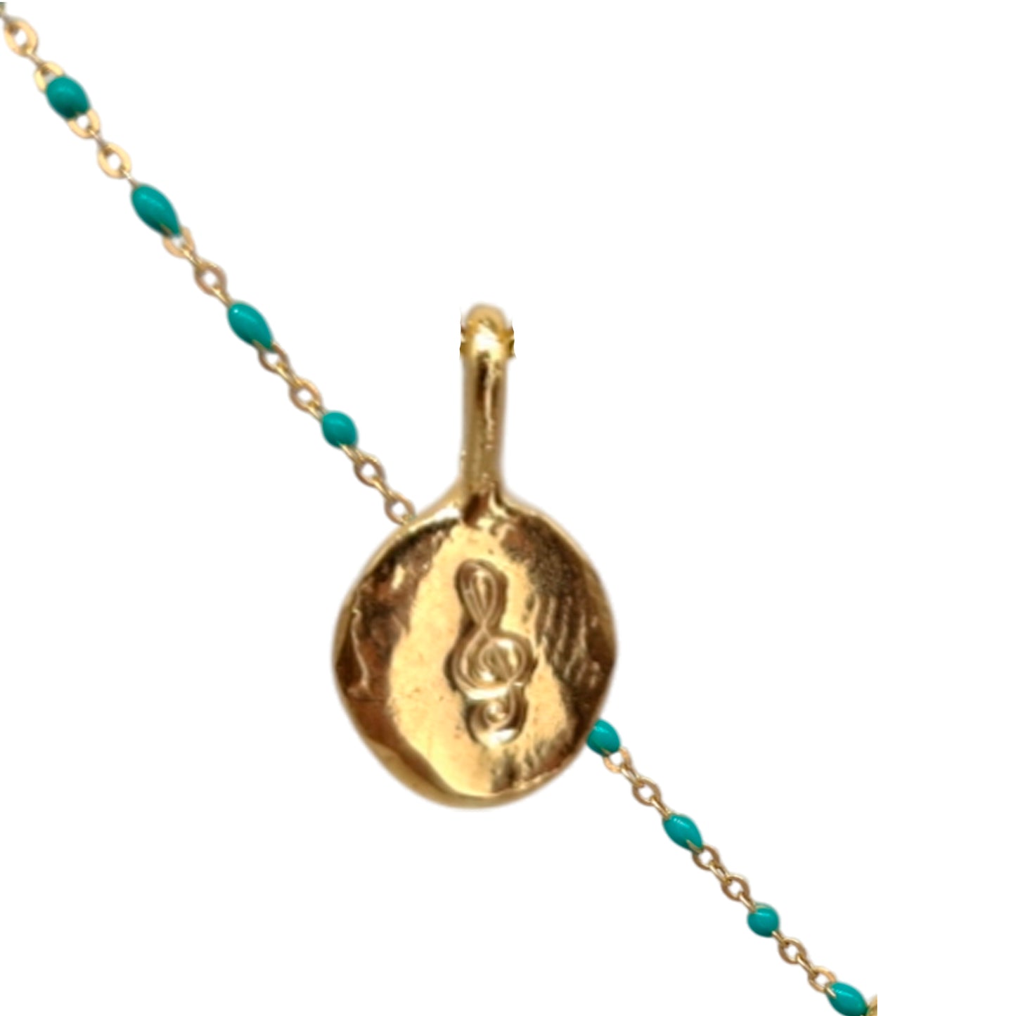 Collar Amuleto de plata chapada en oro