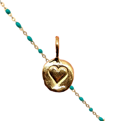 Collar Amuleto de plata chapada en oro