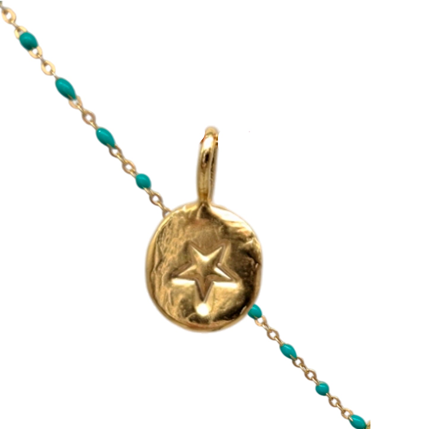 Collar Amuleto de plata chapada en oro