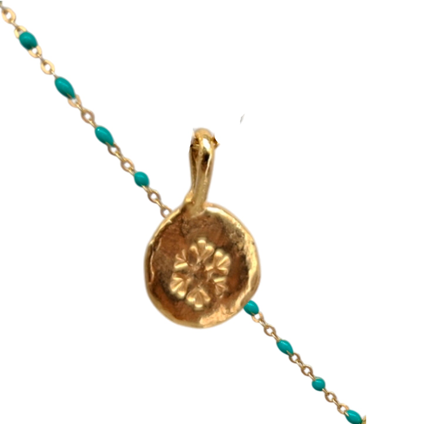 Collar Amuleto de plata chapada en oro