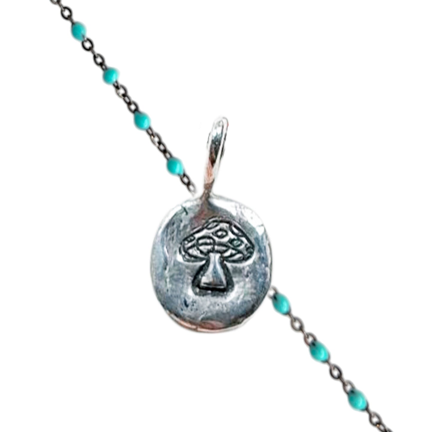 Collar Amuleto de plata oxidada