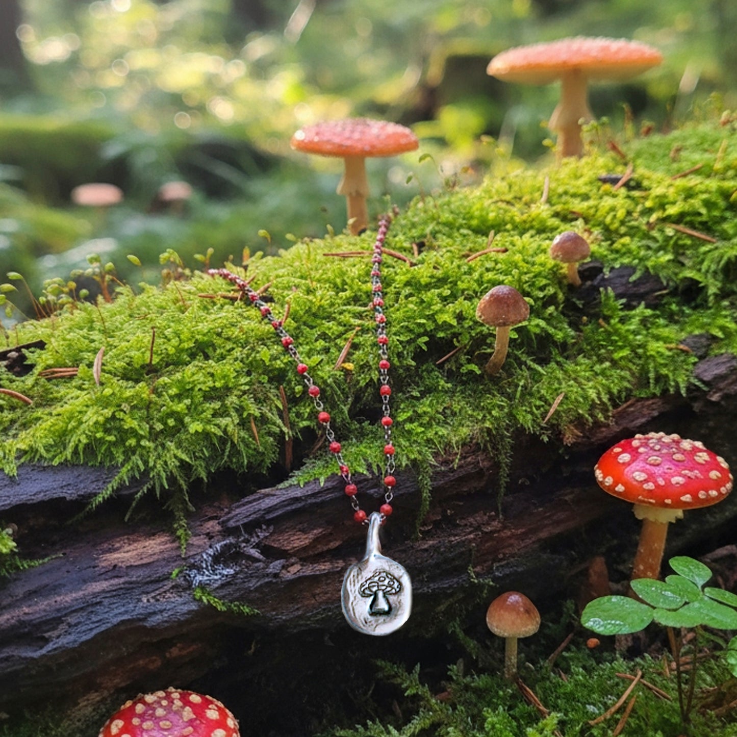 Collar Amuleto de plata oxidada