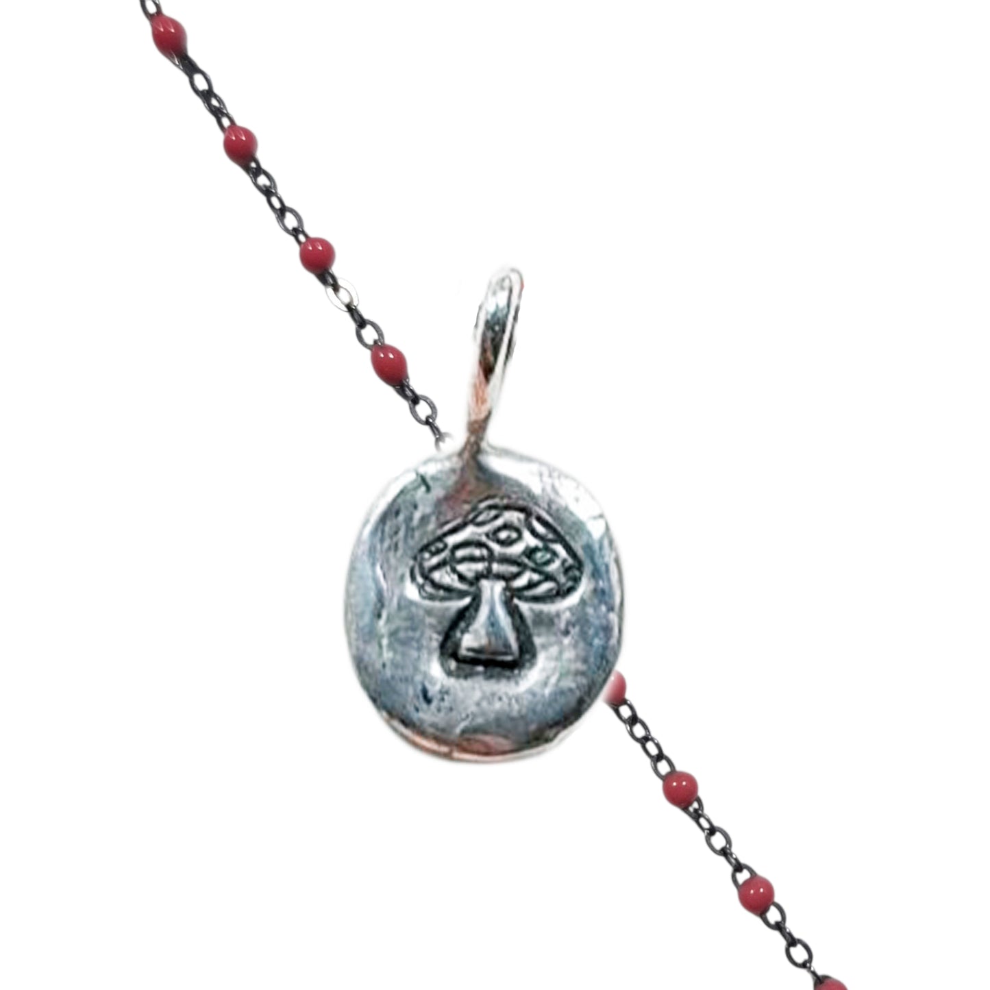 Collar Amuleto de plata oxidada