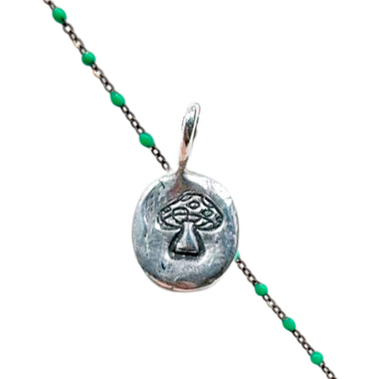 Collar Amuleto de plata oxidada