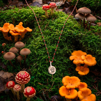 Collar Amuleto de plata oxidada