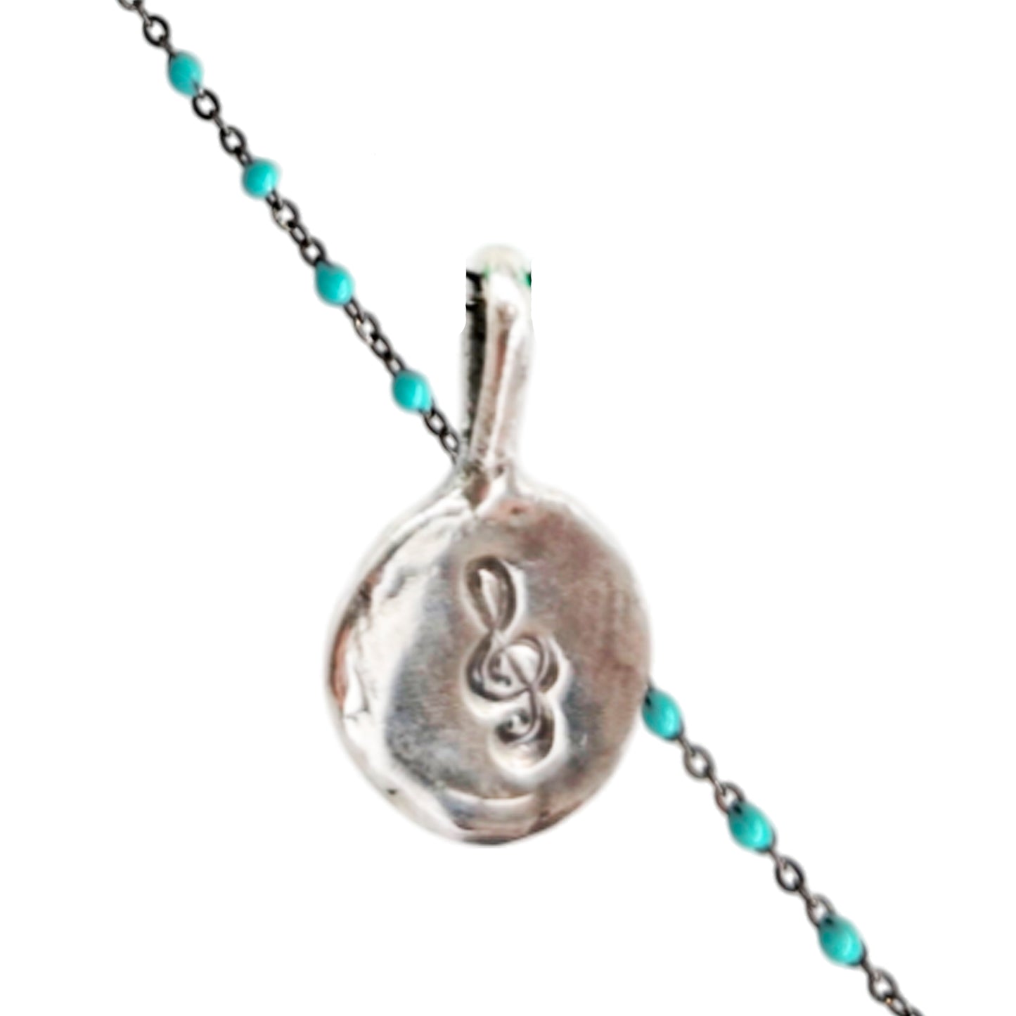 Collar Amuleto de plata oxidada