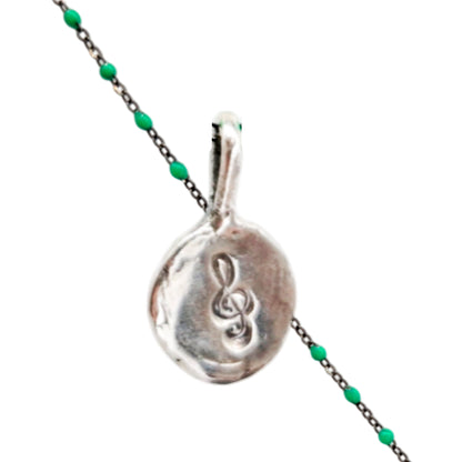 Collar Amuleto de plata oxidada