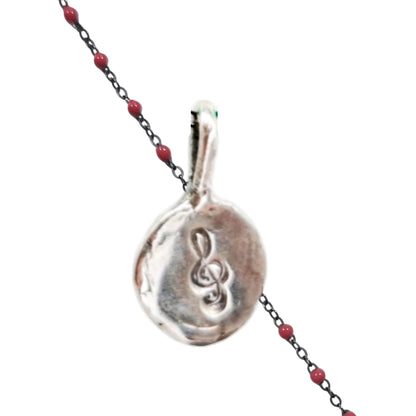 Collar Amuleto de plata oxidada