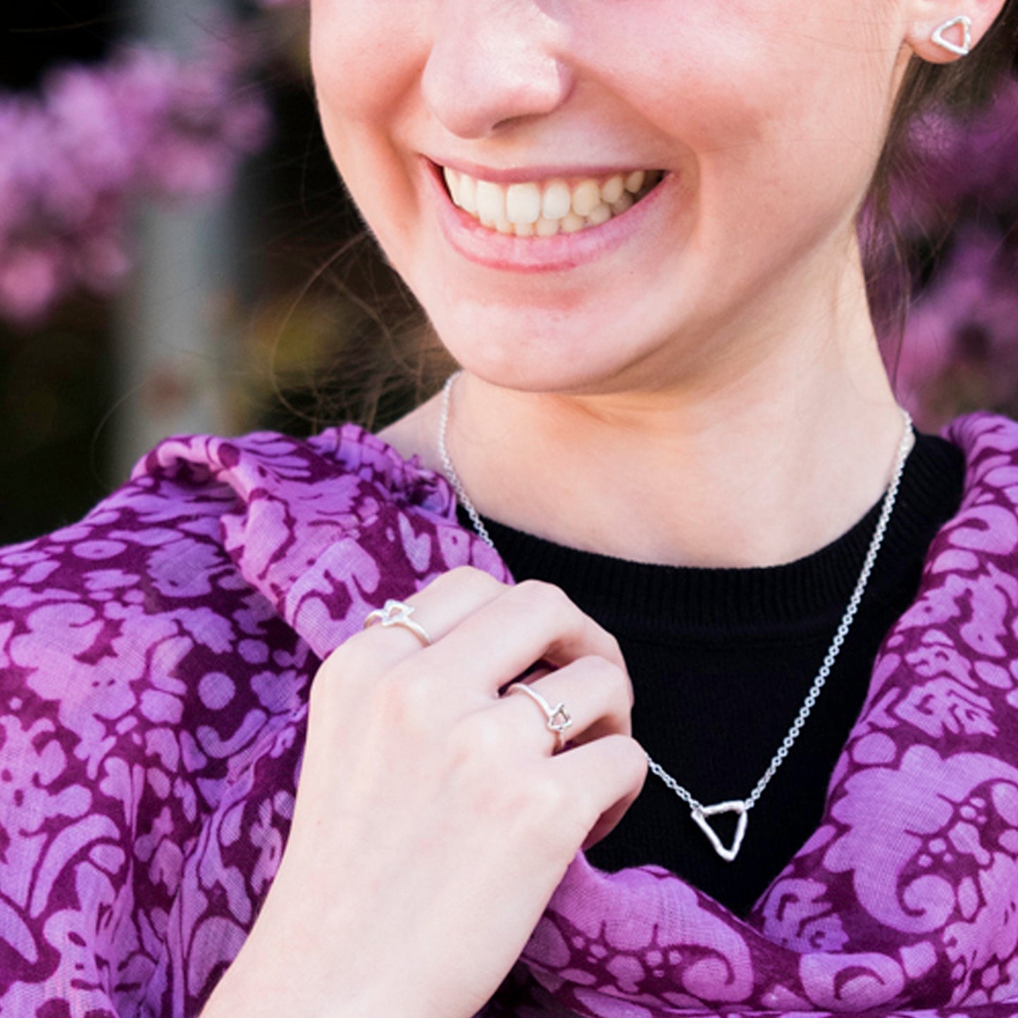 Pendientes Triángulo de plata