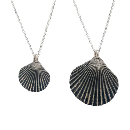 Collares Conchas de plata oxidada