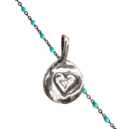 Collar Amuleto de plata oxidada