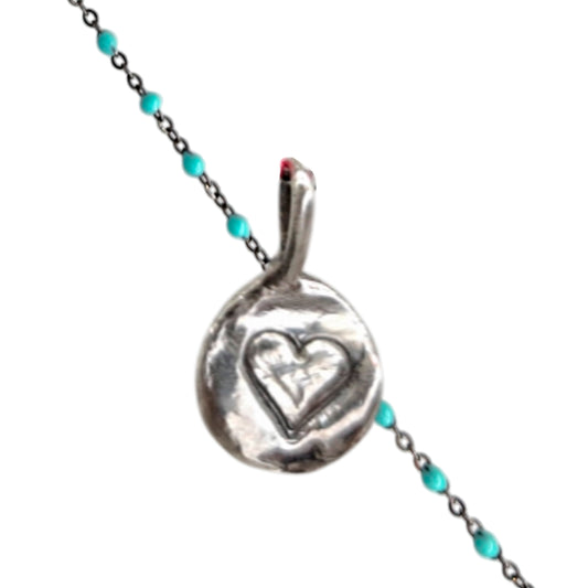 Collar Amuleto de plata oxidada