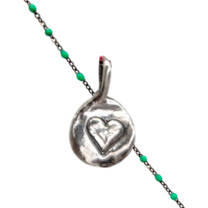 Collar Amuleto de plata oxidada