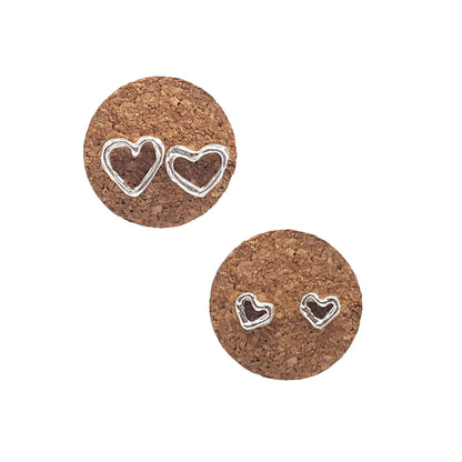 Pendientes Corazones de plata