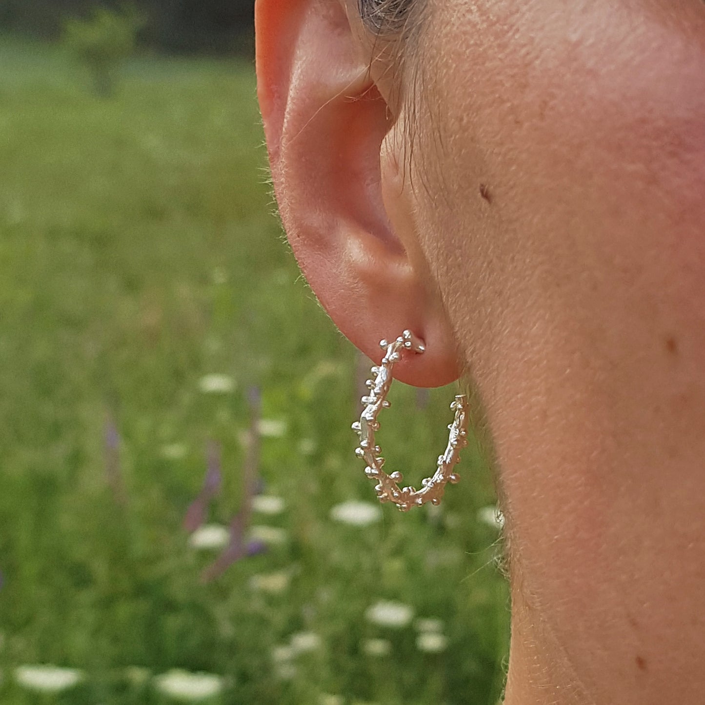 Aros Burbujas desordenadas de plata