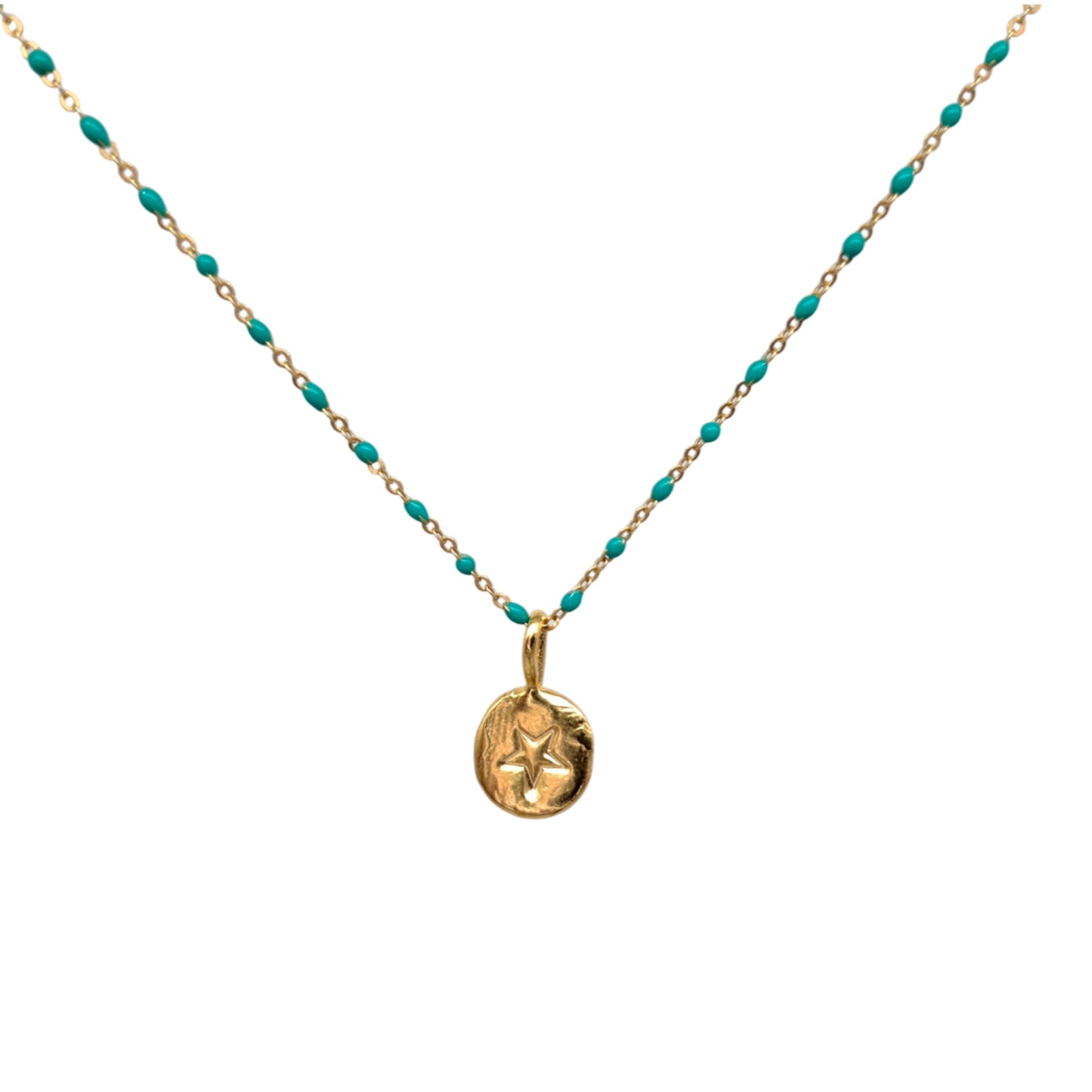 Collar Amuleto de plata chapada en oro