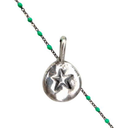 Collar Amuleto de plata oxidada