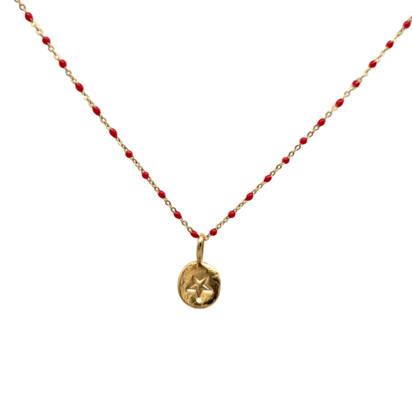 Collar Amuleto de plata chapada en oro