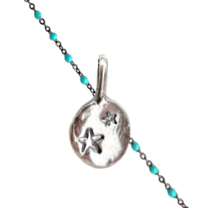 Collar Amuleto de plata oxidada